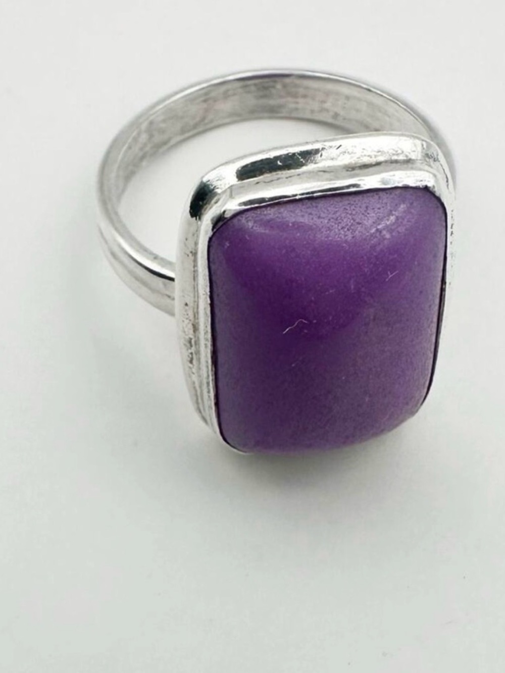 Purple Stone Silver Ring - Women Jewelry